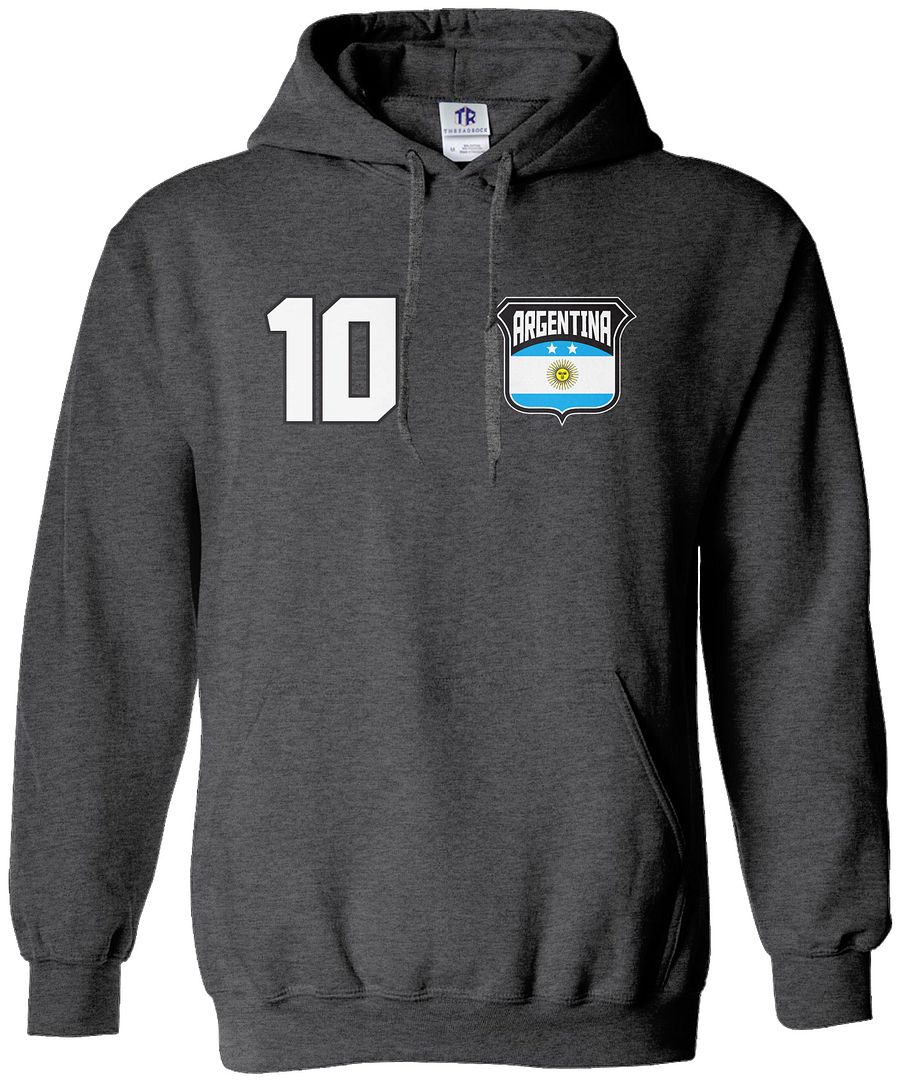 football shirt over hoodie